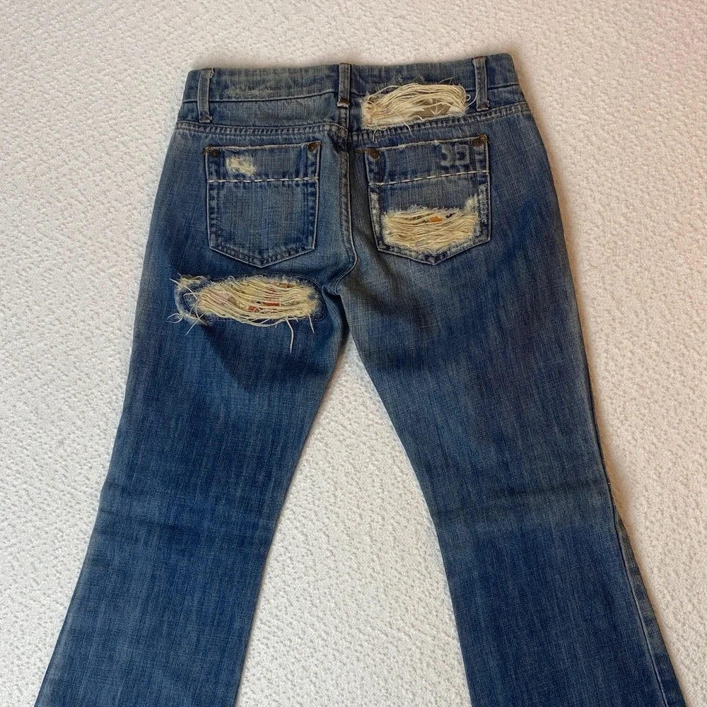 Joe's Jeans Low Rise Boho chic Embroidered Distressed and patchwork detail - Picture 12 of 14